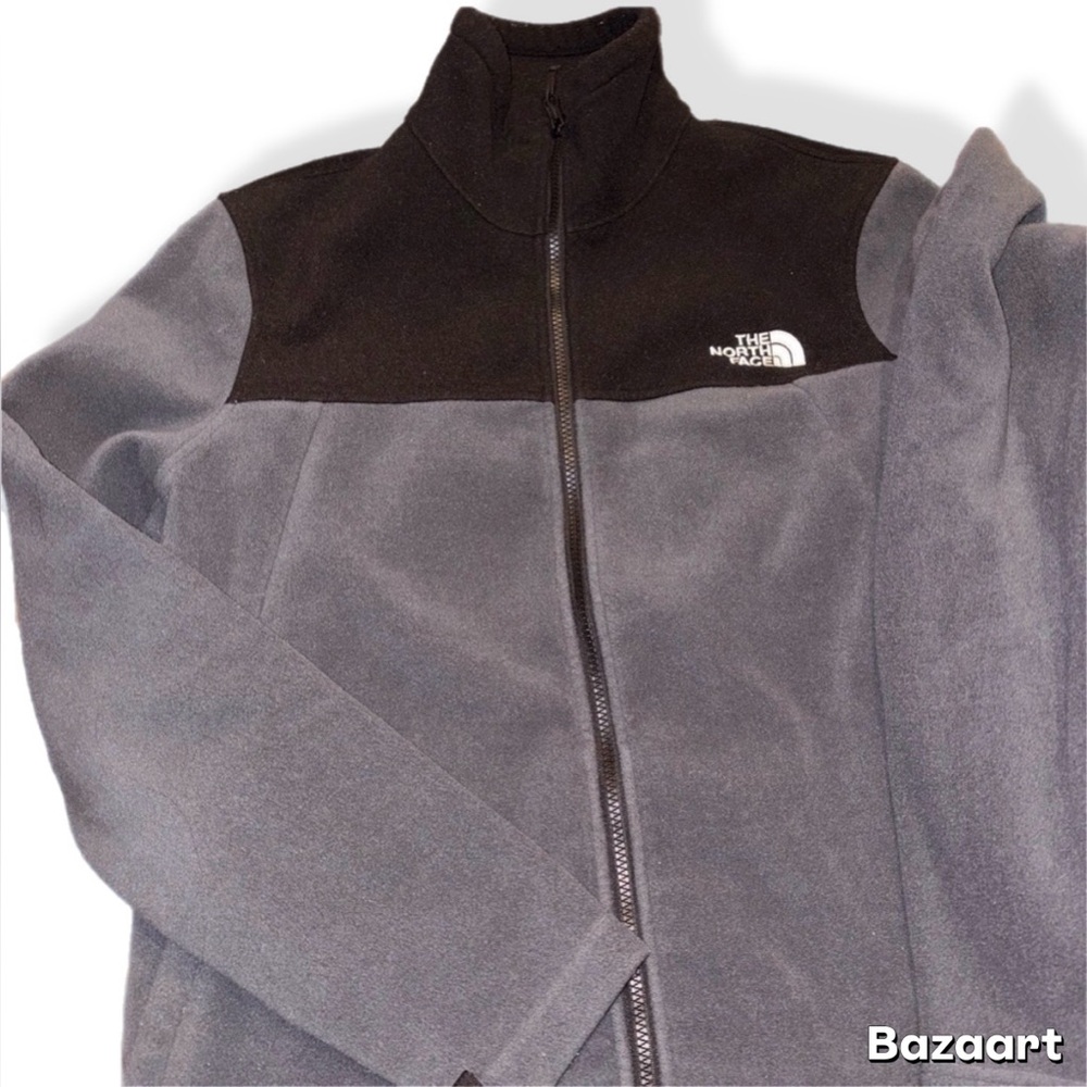 The North Face Black and Gray Fleece Jacket-Men’s Med